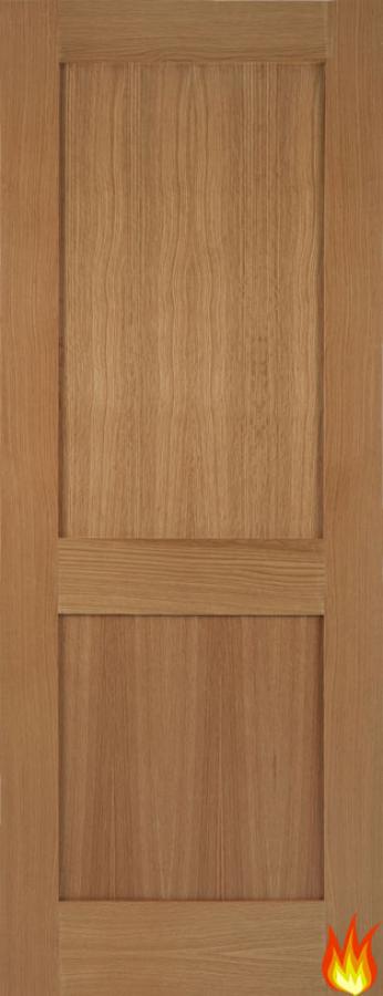 Marlborough 2 Panel (Shaker) Internal Oak Fire Door (FD30)